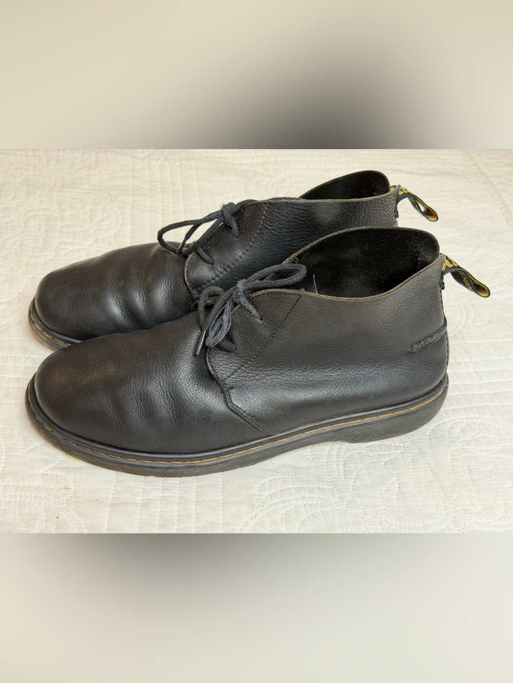 Dr. Martens Ember Black Leather Chukka Ankle Boots Shoes Lace Up Men's Size 11